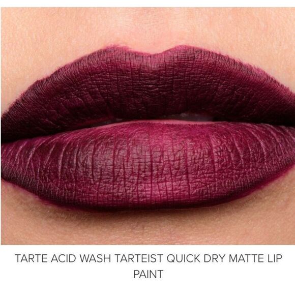 TARTE - 🎉HP🎉NWT - Tarteist Quick Dry Matte Lip Paint/Acid Wash (very dark berry) - Picture 8 of 16